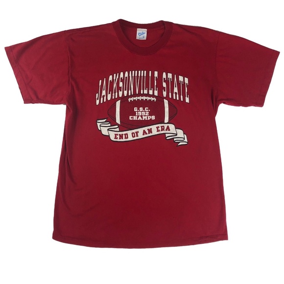 Vintage 90s Jacksonville State GSC Champs Velva Sheen Football T-Shirt Size M/L - Picture 1 of 9